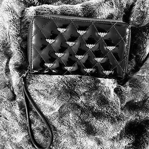 Rock Rebel Black Studded Bats Wallet Spiderwebs Goth Spooky Halloween